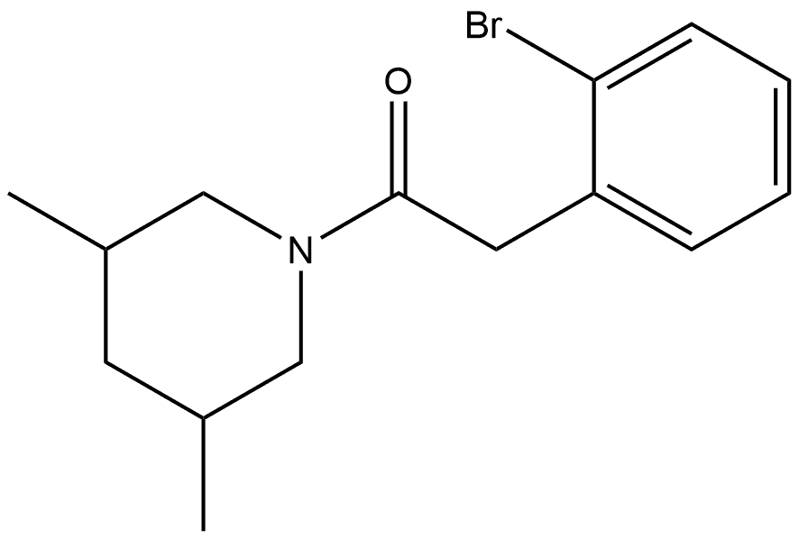 2-(2-Bromophenyl)-1-(3,5-dimethyl-1-piperidinyl)ethanone Structure