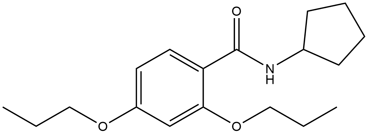 N-Cyclopentyl-2,4-dipropoxybenzamide Structure