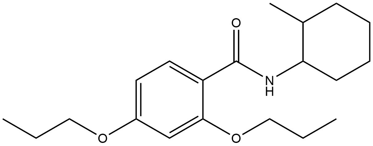 N-(2-Methylcyclohexyl)-2,4-dipropoxybenzamide Structure