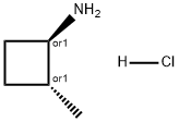 Cyclobutanamine, 2-methyl-, hydrochloride (1:1), (1R,2R)-rel- Structure