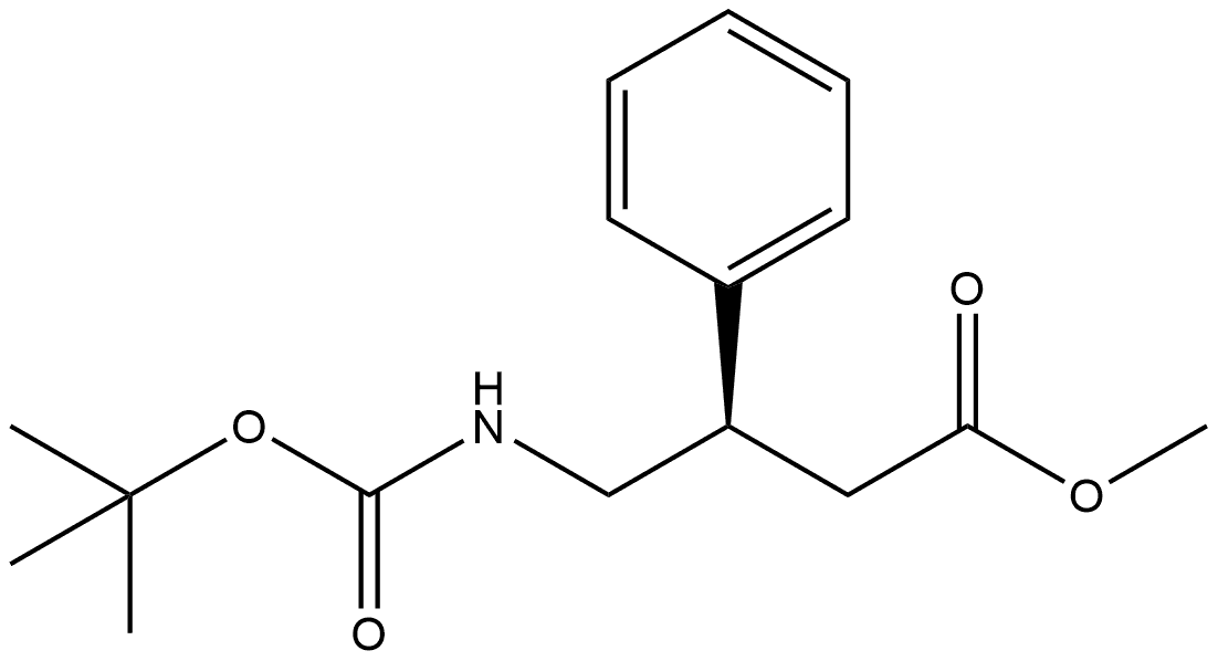 methyl (R)-4-((tert-butoxycarbonyl)amino)-3-phenylbutanoate Structure