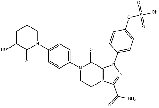 Hydroxy O-Desmethyl Apixaban Sulfate 구조식 이미지