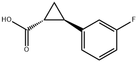 Cyclopropanecarboxylic acid, 2-(3-fluorophenyl)-, (1R,2R)- Structure