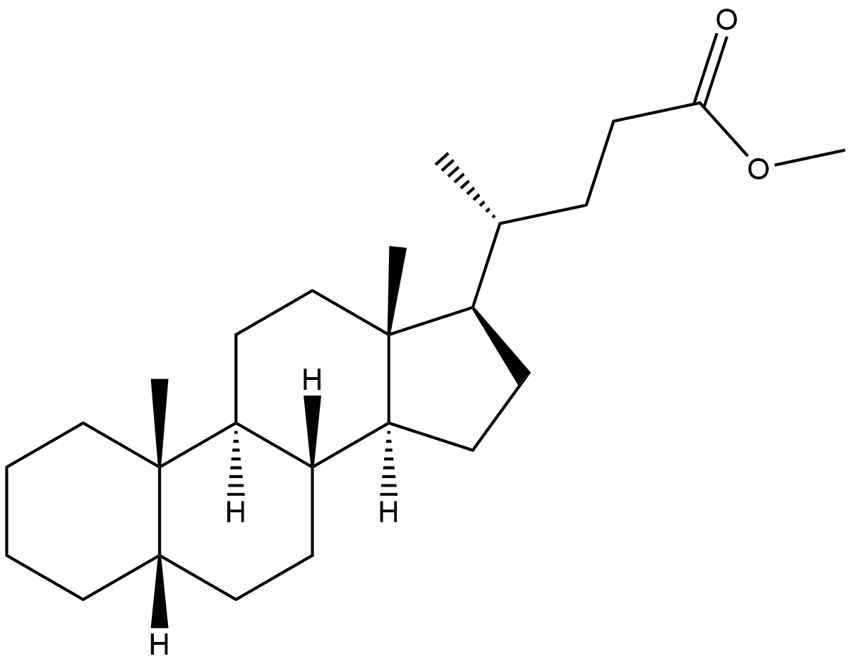 Cholan-24-oic acid, methyl ester, (5β)- Structure