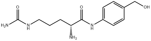 Pentanamide, 2-amino-5-[(aminocarbonyl)amino]-N-[4-(hydroxymethyl)phenyl]-, (2R)- Structure