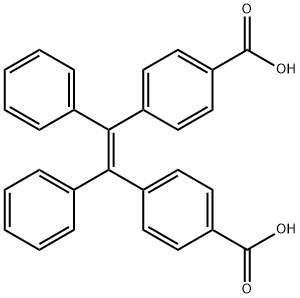 Benzoic acid, 4,4'-[(1Z)-1,2-diphenyl-1,2-ethenediyl]bis- Structure