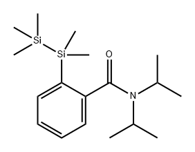 Benzamide, N,N-bis(1-methylethyl)-2-(1,1,2,2,2-pentamethyldisilanyl)- Structure