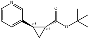 Cyclopropanecarboxylic acid, 2-(3-pyridinyl)-, 1,1-dimethylethyl ester, (1R,2R)-rel- Structure