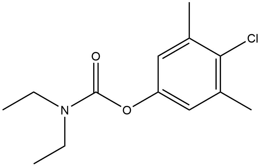 4-Chloro-3,5-dimethylphenyl N,N-diethylcarbamate 구조식 이미지