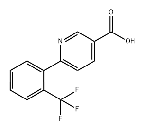 3-Pyridinecarboxylic acid, 6-[2-(trifluoromethyl)phenyl]- 구조식 이미지
