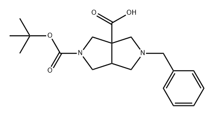 2-benzyl-5-[(2-methylpropan-2-yl)oxycarbonyl]-3,4,6,6a-tetrahydro-1H-pyrrolo[3,4-c]pyrrole-3a-carboxylic acid Structure