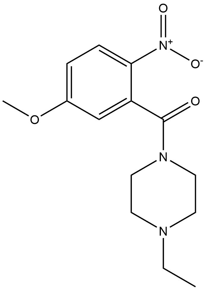 (4-ethylpiperazin-1-yl)(5-methoxy-2-nitrophenyl)methanone Structure