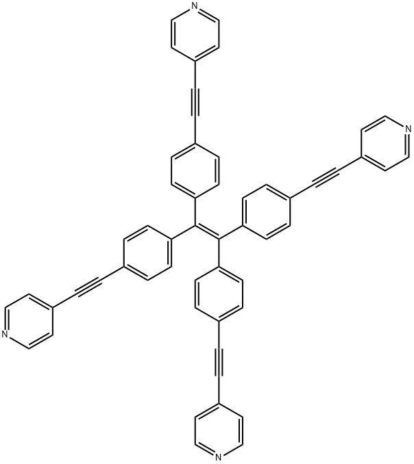 1,1,2,2-tetrakis(4-(pyridin-4-ylethynyl)phenyl)ethene Structure