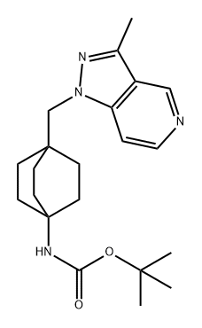 Carbamic acid, N-[4-[(3-methyl-1H-pyrazolo[4,3-c]pyridin-1-yl)methyl]bicyclo[2.2.2]oct-1-yl]-, 1,1-dimethylethyl ester Structure