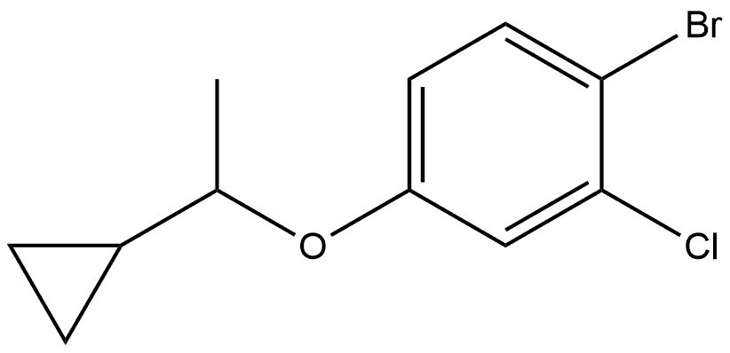 1-Bromo-2-chloro-4-(1-cyclopropylethoxy)benzene Structure