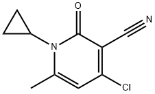 3-Pyridinecarbonitrile, 4-chloro-1-cyclopropyl-1,2-dihydro-6-methyl-2-oxo- Structure