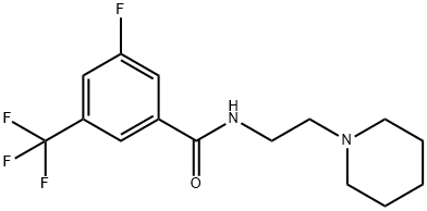 Benzamide, 3-fluoro-N-[2-(1-piperidinyl)ethyl]-5-(trifluoromethyl)- Structure