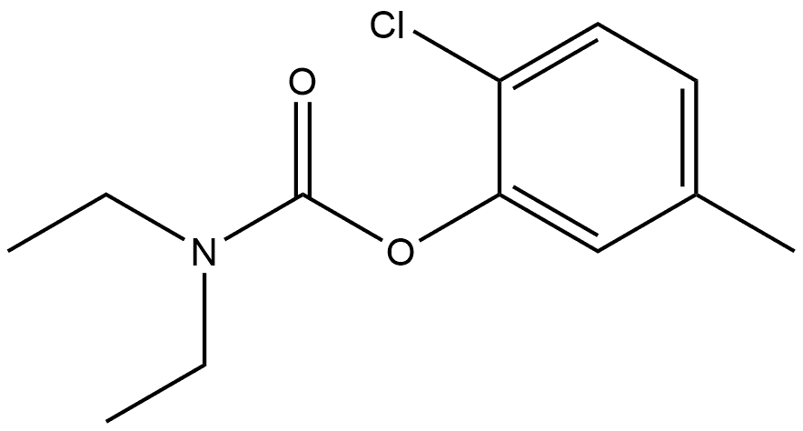 2-Chloro-5-methylphenyl N,N-diethylcarbamate Structure