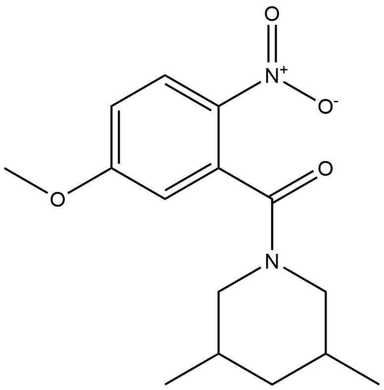 (3,5-dimethylpiperidin-1-yl)(5-methoxy-2-nitrophenyl)methanone Structure