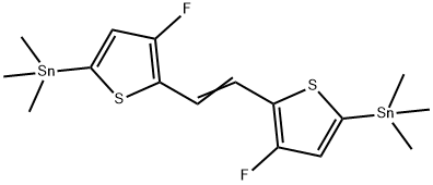 Stannane, 1,1'-[1,2-ethenediylbis(4-fluoro-5,2-thiophenediyl)]bis[1,1,1-trimethyl- Structure