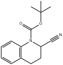 1(2H)-Quinolinecarboxylic acid, 2-cyano-3,4-dihydro-, 1,1-dimethylethyl ester Structure