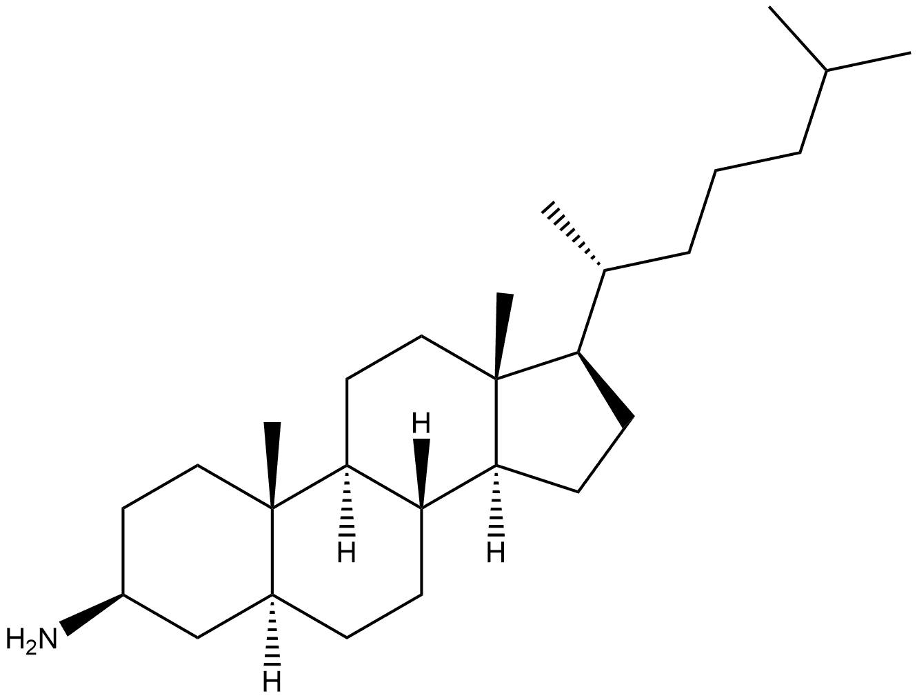 (3β,5α)-Cholestan-3-amine 구조식 이미지