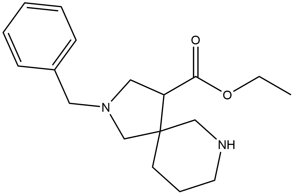 Ethyl 2-(phenylmethyl)-2,7-diazaspiro[4.5]decane-4-carboxylate Structure