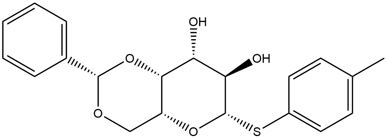 β-D-Galactopyranoside, 4-methylphenyl 4,6-O-[(S)-phenylmethylene]-1-thio- Structure