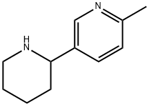 Pyridine, 2-methyl-5-(2-piperidinyl)- Structure