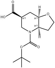 Furo[3,2-b]pyridine-4,6(2H)-dicarboxylic acid, hexahydro-, 4-(1,1-dimethylethyl) ester, (3aR,6S,7aR)-rel- Structure