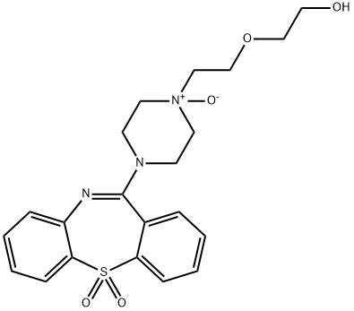 Ethanol, 2-[2-[4-(5,5-dioxidodibenzo[b,f][1,4]thiazepin-11-yl)-1-oxido-1-piperazinyl]ethoxy]- Structure