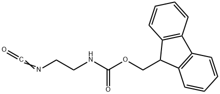 Carbamic acid, (2-isocyanatoethyl)-, 9H-fluoren-9-ylmethyl ester (9CI) 구조식 이미지