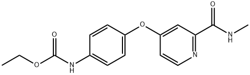 Sorafenib impurity 16/Ethyl (4-((2-(methylcarbamoyl)pyridin-4-yl)oxy)phenyl)carbamate Structure