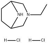 3,8-Diazabicyclo[3.2.1]octane, 3-ethyl-, hydrochloride (1:2) Structure