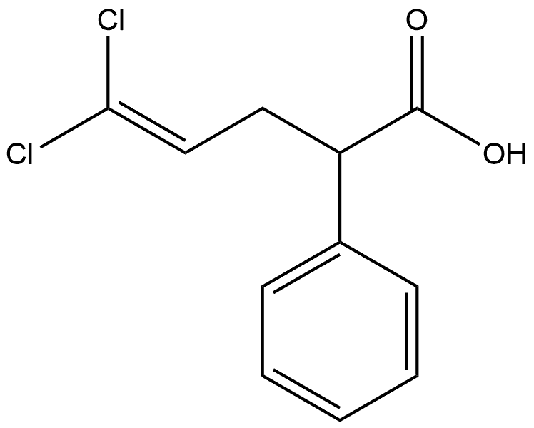 Benzeneacetic acid, α-(3,3-dichloro-2-propen-1-yl)- Structure