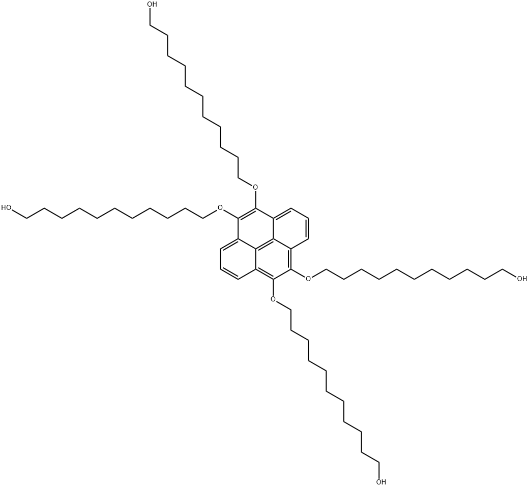 1-Undecanol, 11,11',11'',11'''-[4,5,9,10-pyrenetetrayltetrakis(oxy)]tetrakis- Structure