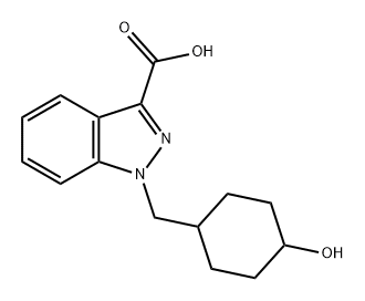 1H-Indazole-3-carboxylic acid, 1-[(4-hydroxycyclohexyl)methyl]- Structure