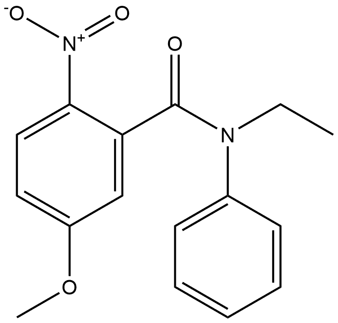 N-ethyl-5-methoxy-2-nitro-N-phenylbenzamide Structure