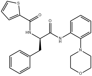 2-Thiophenecarboxamide, N-[(1R)-2-[[2-(4-morpholinyl)phenyl]amino]-2-oxo-1-(phenylmethyl)ethyl]- Structure