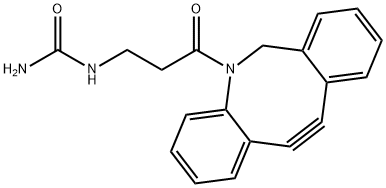 Urea, N-[3-(11,12-didehydrodibenz[b,f]azocin-5(6H)-yl)-3-oxopropyl]- Structure