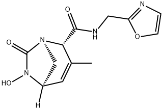 1,6-Diazabicyclo[3.2.1]oct-3-ene-2-carbox
amide, 6-hydroxy-3-methyl-N-(2-oxazoly
lmethyl)-7-oxo-, (1R,2S,5R)- Structure