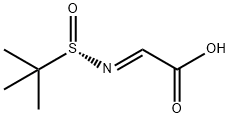 Acetic acid, 2-[[(S)-(1,1-dimethylethyl)sulfinyl]imino]-, (2E)- Structure