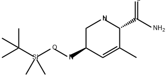 2-Pyridinecarboxamide, 5-[[[(1,1-dimethylethyl)dimethylsilyl]oxy]amino]-1,2,5,6-tetrahydro-3-methyl-, (2S,5R)- Structure