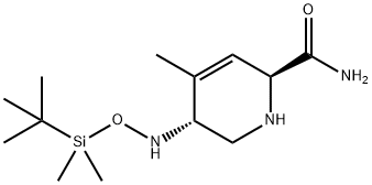 2-Pyridinecarboxamide, 5-[[[(1,1-dimethylethyl)dimethylsilyl]oxy]amino]-1,2,5,6-tetrahydro-4-methyl-, (2S,5R)- Structure