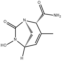 1,6-Diazabicyclo[3.2.1]oct-3-ene-2-carboxamide, 6-hydroxy-3-methyl-7-oxo-, (1R,2S,5R)- Structure