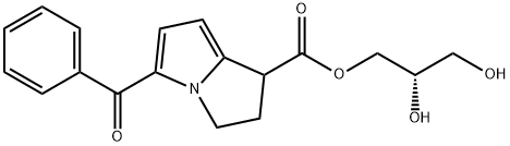 (2S)-2,3-Dihydroxypropyl 5-benzoyl-2,3-dihydro-1H-pyrrolizine-1-carboxylate Structure