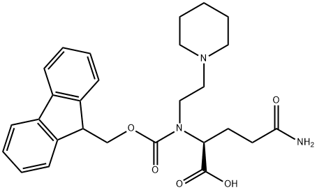 L-Glutamine, N2-[(9H-fluoren-9-ylmethoxy)carbonyl]-N-[2-(1-piperidinyl)ethyl]- Structure