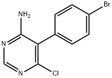 4-Pyrimidinamine, 5-(4-bromophenyl)-6-chloro- Structure