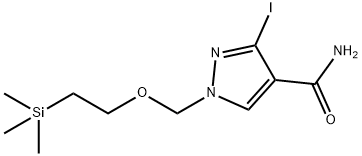 3-Iodo-1-[[2-(trimethylsilyl)ethoxy]methyl]-1H-pyrazole-4-carboxamide Structure