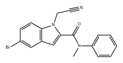 1H-Indole-2-carboxamide, 5-bromo-1-(cyanomethyl)-N-methyl-N-phenyl- Structure